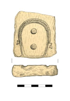 casting mold made of limestone (for temple rings)