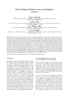 Flint Mining in Northern France and Belgium: a Review