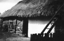 A barn and a house