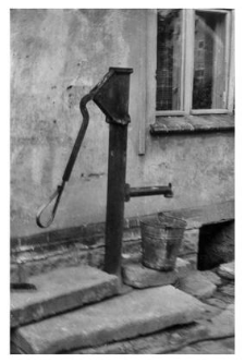 A well with a pump
