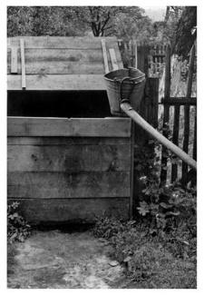 A well with a manual lift