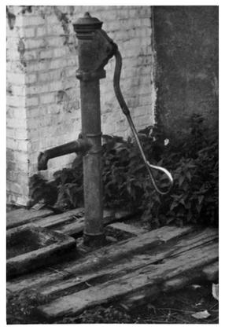 A well with a pump