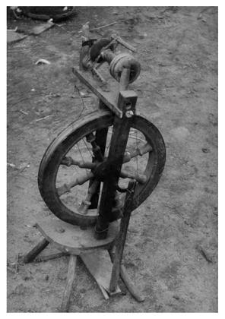 A spinning wheel