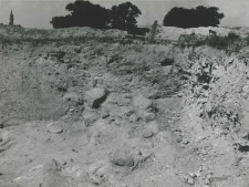 Trench inside the collegiate church, upper layers