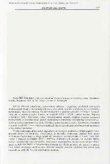 The First Hundred Years of European Textile-printing, Walter Endrei, Budapest 1998 : [recenzja]