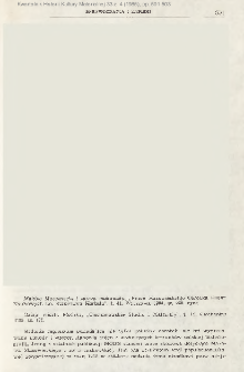"Mak&oacute;w Mazowiecki i ziemia makowska", Warszawa 1984; "Dzieje miasta Płońska", Ciechan&oacute;w 1983 : [recenzja]
