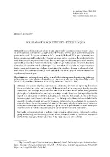 Polisemantyzacja kultury &ndash; dzieje pojęcia