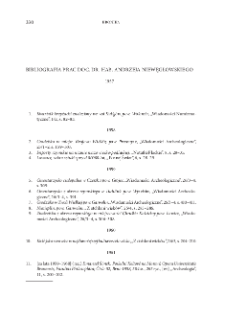 Bibliografia prac doc. dr. hab. Andrzeja Niewęgłowskiego