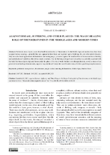 Against Disease, Suffering, and Other Plagues: the Magic-healing Role of Thunderstones in the Middle Ages and Modern Times