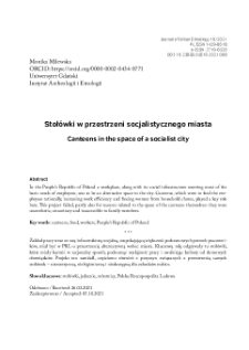Stoł&oacute;wki w przestrzeni socjalistycznego miasta