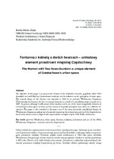 Fontanna z kobietą o dw&oacute;ch twarzach &ndash; unikatowy element przestrzeni miejskiej Częstochowy