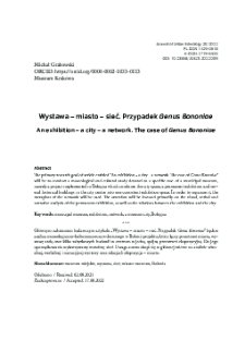 Wystawa &ndash; miasto &ndash; sieć. Przypadek Genus Bononiae