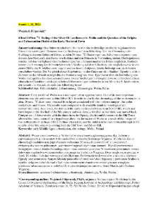 14 C Dating of the Silver Hill settlement in Wolin and the Question of the Originsand Urbanisation Model of the Early Medieval Town