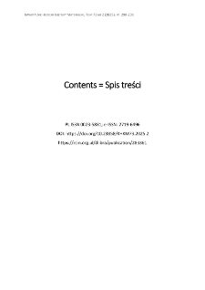 Contents = Spis treści