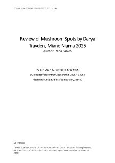 Review of Mushroom Spots by Darya Trayden, Miane Niama 2025