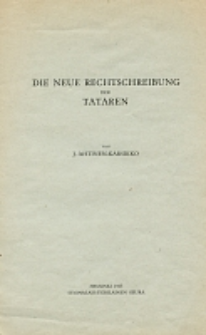 Die neue Rechtschreibung der Tataren