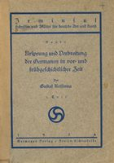 Ursprung und Verbreitung der Germanen in vor- und fr&uuml;hgeschichtlicher Zeit. T. 1