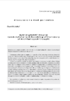 Against Gandalf the Grey: towards a sherlockian reading of the history of archaeological thought = Przeciwko Gandalfowi Szaremu: w stronę sherlockowskiej lektury historii archeologii