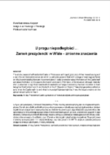 U progu niepodległości ... Zamek prezydencki w Wiśle – zmienne znaczenia