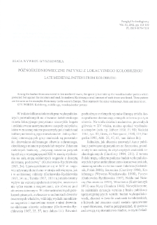 P&oacute;źnośredniowieczne patynki z lokacyjnego Kołobrzegu