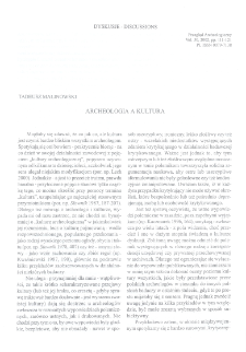 Archeologia a kultura