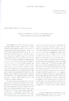Uwagi o chronologii i interpretacji cmentarzyska w Dacharzowie