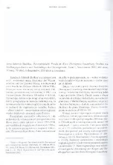 Slawenzeitliche Funde im Kreis Herzogtum Lauenburg, Arne Schmidt-Hecklau, Studien zur Siedlungsgeschichte und Arch&auml;ologie der Ostseegebiete, Band 3, Neum&uuml;nster 2002 : [recenzja]
