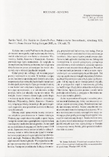 Die Nadeln im Zentralbalkan, Rastko Vasić, Pr&auml;historische Bronzefunde, Abteilung XIII, Band 11, Stuttgart 2003 : [recenzja]