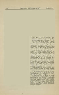 Reitersporn : seine Entstehung und fr&uuml;heste Entwicklung, Martin Jahn, Lipsk, 1921 : [recenzja]