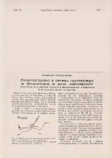 Cmentarzysko z okresu rzymskiego w Goworowie w pow. ostrołęckim