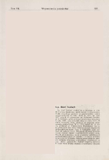 Ś. p. J&oacute;zef Szubert : wspomnienia pośmiertne