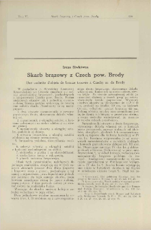 Skarb brązowy z Czech pow. Brody