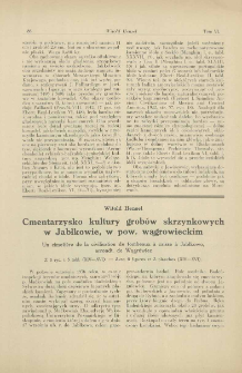 Cmentarzysko kultury grob&oacute;w skrzynkowych w Jabłkowie, w pow. wągrowieckim