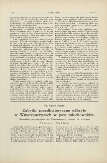 Zabytki przedhistoryczne odkryte w Wawrzeńczycach w pow. miechowskim