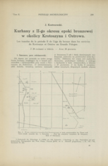 Kurhany z II-go okresu epoki bronzowej w okolicy Krotoszyna i Ostrowa