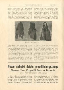 Nowe nabytki działu przedhistorycznego Muzeum Tow. Przyjaci&oacute;ł Nauk w Poznaniu