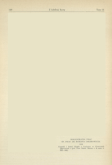 Bibliografia prac śp. prof. dr. Romana Jakimowicza