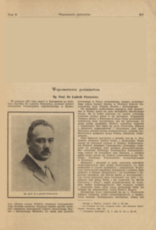 Śp. Prof. Dr Ludwik Piotrowicz : wspomnienie pośmiertne