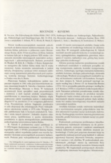 Die Erforschung der Kulna-H&ouml;hle 1961-1976, K. Valoch, Anthropos Studien zur Anthropologie, Palaoethnologie, Palaontologie und Quartargeologie, Bd. 24 (N.S. 16), Brno 1988 : [recenzja]
