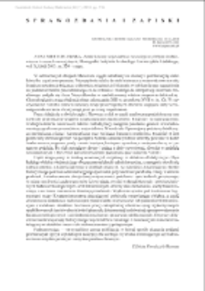 Zamki i dwory wojew&oacute;dztwa rawskiego w p&oacute;źnym średniowieczu i czasach nowożytnych, Anna Nierychlewska, Monografie Instytutu Archeologii Uniwersytetu Ł&oacute;dzkiego, vol. X, Ł&oacute;dź 2013 : [recenzja]