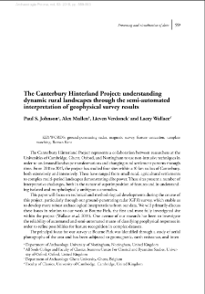 The Canterbury Hinterland Project: understanding dynamic rural landscapes through the semi-automated interpretation of geophysical survey results