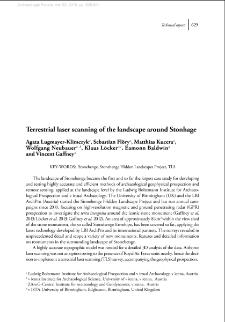 Terrestrial laser scanning of the landscape around Stonhage