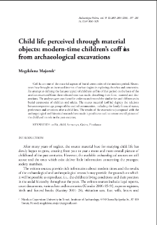 Child life perceived through material objects: modern-time children&rsquo;s coffins from archaeological excavations