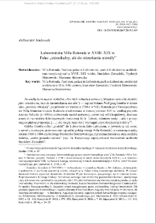 Lubostrońska Villa Rotonda w XVIII&ndash;XIX w. Pałac &bdquo;mieszkalny, ale do mieszkania niemiły&rdquo;