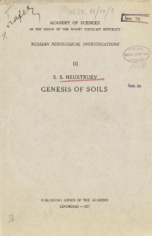 Genesis of soils
