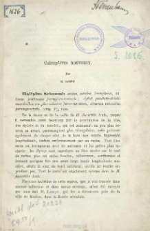 Col&eacute;opt&egrave;res nouveaux