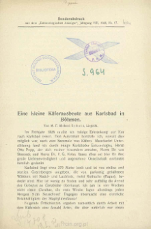 Eine kleine K&auml;ferausbeute aus Karlsbad in B&ouml;hmen