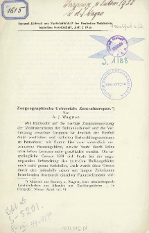 Zoogeographische uebersicht Zentraleuropas