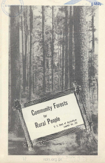 Community forests for rural people