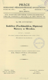 Kuklice (Tachinoidea, Diptera) Moravy a Slezska